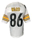 Hines Ward Signed Custom White Pro-Style Football Jersey JSA ITP