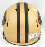 Upton Stout Signed San Francisco 49ers Rave Speed Mini Helmet - Beckett W Holo