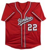 Juan Soto Authentic Signed Red Pro Style Jersey Autographed BAS Witnessed