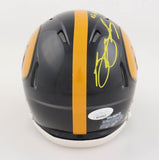 Brad Banks Signed Iowa Hawkeyes Speed Mini Helmet "02 All American" (JSA COA)