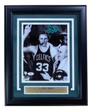 Larry Bird Signed Framed 8x10 Boston Celtics Photo w/ Red Auerbach PSA ITP