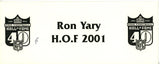 Ron Yary Autographed Minnesota Vikings NFL Hall of Fame Place Card Beckett 56222