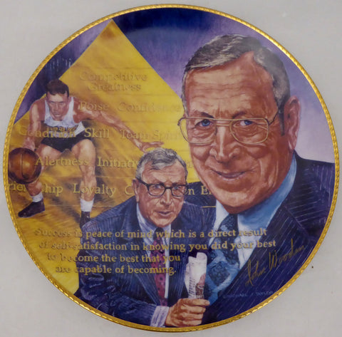 John Wooden Autographed Signed Gartlan Plate UCLA Bruins Beckett BAS #BA84217