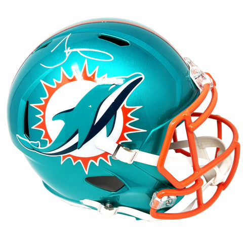 Tyreek Hill Miami Dolphins Signed Riddell Flash Replica Helmet BAS Beckett