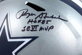 Roger Staubach Autographed Dallas Cowboys F/S Speed Helmet w/SB MVP, HOF-BAW