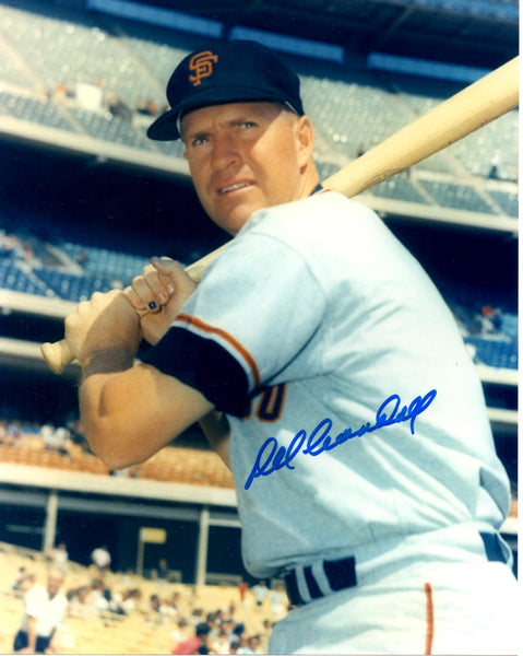 San Francisco Giants DEL CRANDALL Signed 8x10 Photo #1 AUTO - 4 x Gold Glove