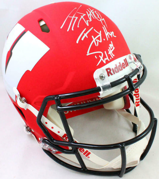 Derek/ TJ/ JJ Watt Signed Wisconsin Badgers Amp Speed Authentic Helmet – Super Sports Center