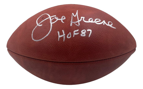 Mean Joe Greene Steelers Signed Wilson Super Bowl X Duke Football HOF 87 BAS
