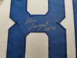 SEAHAWKS STEVE LARGENT AUTOGRAPHED FRAMED WHITE JERSEY "HOF 95" MCS HOLO 200436