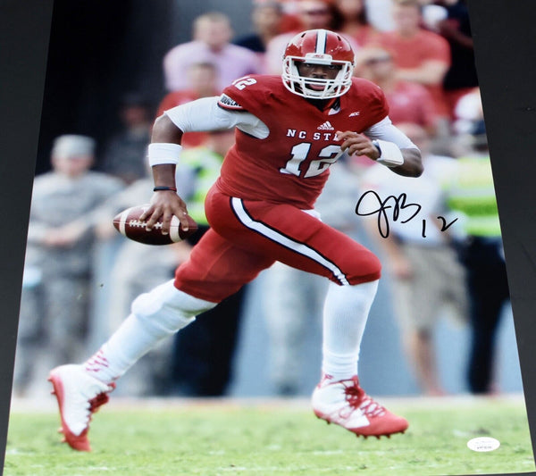 JACOBY BRISSETT SIGNED NORTH CAROLINA NC STATE WOLFPACK 16x20 PHOTO JSA