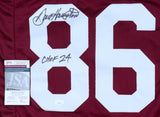 Dan Hampton Signed Arkansas Razorbacks Jersey Inscribed "CHOF 24" (JSA COA) D.T.