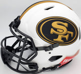 TREY LANCE AUTOGRAPHED 49ERS LUNAR ECLIPSE WHITE HELMET BECKETT QR 194743