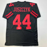 Autographed/Signed Kyle Juszczyk San Francisco Black Jersey Beckett BAS COA