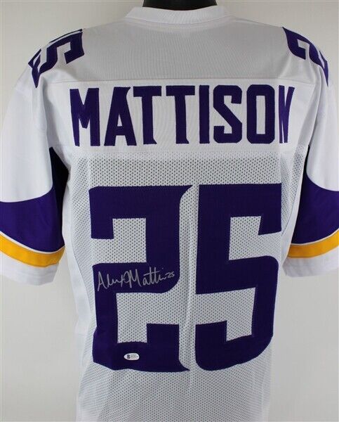 Alexander Mattison Signed Minnesota Vikings Jersey (Beckett COA) 2019 3rd Rnd Pk