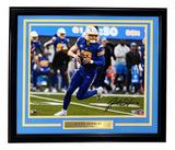 Justin Herbert Signed Framed 16x20 Chargers Blue Jersey Photo Fanatics