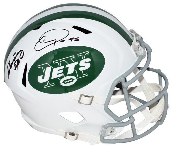 QUINNEN & QUINCY WILLIAMS SIGNED NEW YORK JETS FULL SIZE SPEED HELMET BECKETT