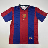 Autographed/Signed Patrick Kluivert FC Barcelona Blue Jersey Beckett BAS COA