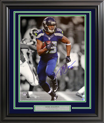 DOUG BALDWIN AUTOGRAPHED FRAMED 16X20 PHOTO SEATTLE SEAHAWKS MCS HOLO 200332