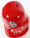 Albert Pujols St Louis Cardinals Signed Helmet +3 Inscriptions #5/8 MLB Fanatics
