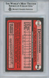 Deion Sanders Signed 1989 Topps Traded #110T Rookie Card Beckett Slab 14679