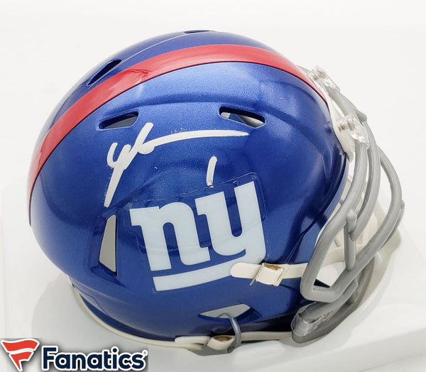 Malik Nabers Autographed New York Giants Riddell Speed Mini Helmet - Fanatics