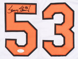Sammy Stewart Signed Orioles Jersey (JSA COA) World Series champion (1983)