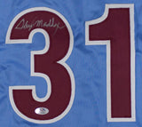 Garry Madd Signedox Philadelphia Phillies Throwback Jersey (PSA) 8xGold Glove CF