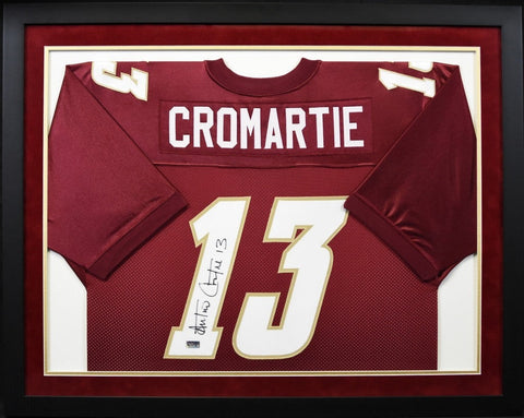 ANTONIO CROMARTIE AUTOGRAPHED FLORIDA STATE SEMINOLES #13 FRAMED JERSEY COA