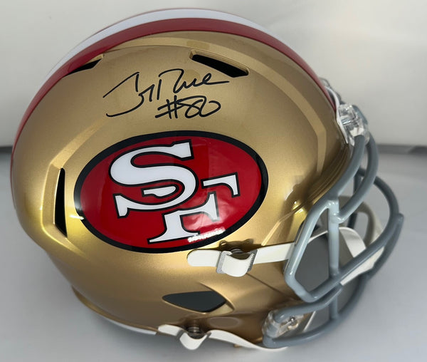 49ers Hall of Famer JERRY RICE Signed Full Size Replica Speed Helmet AUTO - FAN