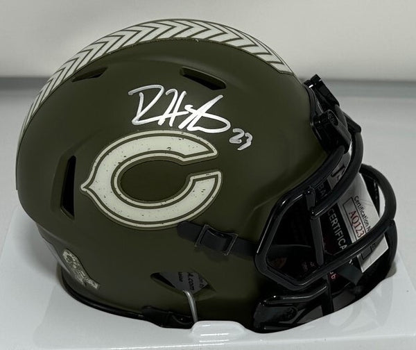 Bears Hall of Famer DEVIN HESTER Signed SALUTE Speed Mini Helmet AUTO - JSA