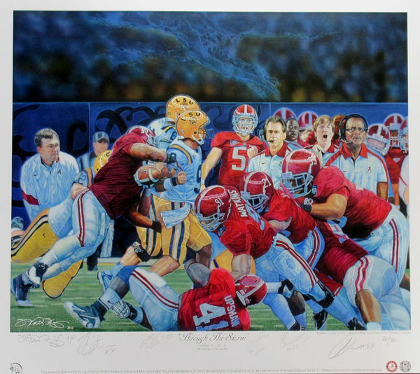 Alabama Crimson Tide 2012 BCS Championship GameLE Print - Through the Storm