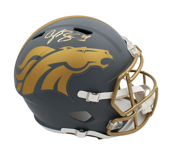 Champ Bailey Signed Denver Broncos Speed Full Size Slate NFL Helmet – Super Sports Center