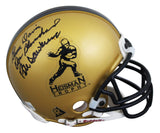 Heisman Winners (5) Staubach, Davis +3 Signed HT VSR4 Mini Helmet JSA #YY75193