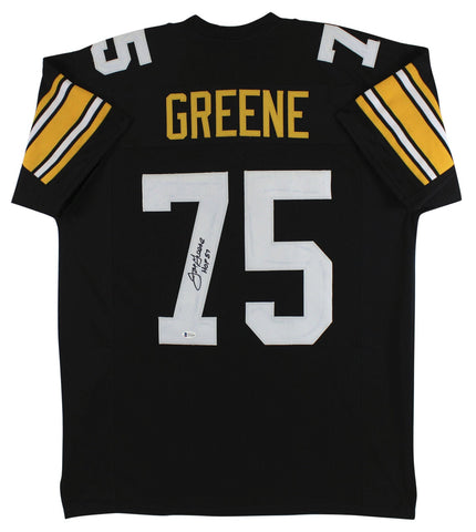 Joe Greene "HOF 87" Authentic Signed Black Pro Style Jersey BAS Witnessed