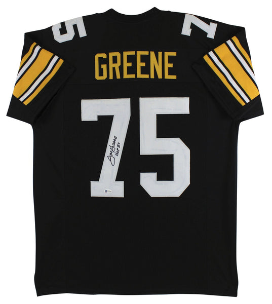 Joe Greene "HOF 87" Authentic Signed Black Pro Style Jersey BAS Witnessed