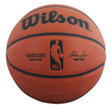 Showtime Lakers (6) Johnson, Thompson, Worthy +3 Signed Basketball W/ Case BAS W