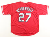 JJ Wetherholt Signed St. Louis Cardinals Jersey (Beckett) 2025 Rookie/ Infielder