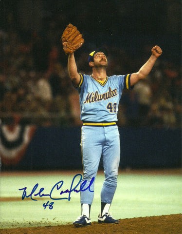 Brewers MIKE CALDWELL Signed 8x10 Action Photo #3 AUTO 1982 World Series
