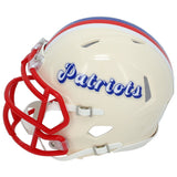 Randy Moss Autographed New England Patriots RETRO Speed Mini Helmet Beckett