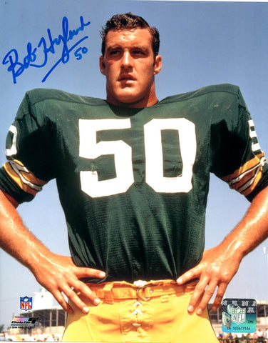 Green Bay Packers BOB HYLAND Signed 8x10 Photo #1 AUTO - SB II Champs