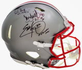 OHIO STATE HEISMAN WINNERS AUTO FLASH FULL SIZE AUTH HELMET 3 SIGS BECKETT
