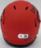 DEVIN HESTER AUTOGRAPHED BEARS RAVE ORANGE MINI HELMET BECKETT WITNESS 244041