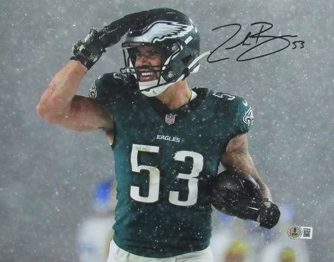 Zack Baun Signed/Autographed 11x14 Photo Philadelphia Eagles Beckett 198601