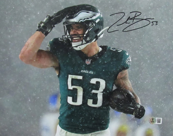 Zack Baun Signed/Autographed 11x14 Photo Philadelphia Eagles Beckett 198601