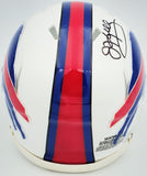 Jim Kelly Autographed Signed Buffalo Bills White Speed Mini Helmet Beckett Wit