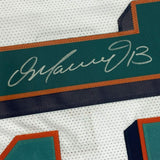 Framed Autographed/Signed Dan Marino 33x42 Miami White Football Jersey JSA COA