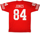 SAN FRANCISCO 49ERS BRENT JONES AUTOGRAPHED RED JERSEY PSA/DNA STOCK #212449