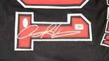 CHICAGO BULLS DENNIS RODMAN AUTOGRAPHED SIGNED BLACK JERSEY JSA STOCK #237057