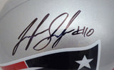 JOSH GORDON AUTOGRAPHED SIGNED PATRIOTS FULL SIZE REPLICA HELMET BECKETT 139554