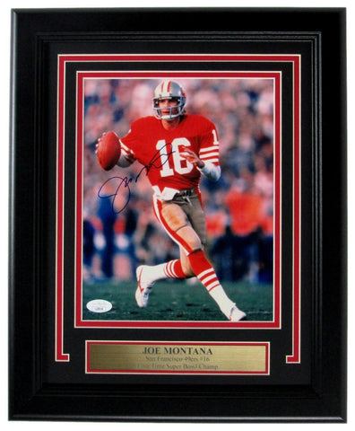 Joe Montana HOF San Francisco 49ers Signed/Auto 8x10 Photo Framed JSA 157408